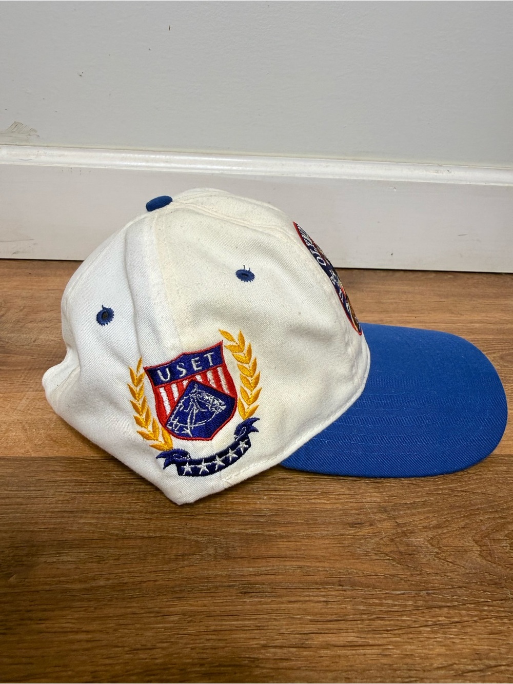Vintage U.S. Olympic Team Equestrian White & Blue Hat - Picture 3 of 5